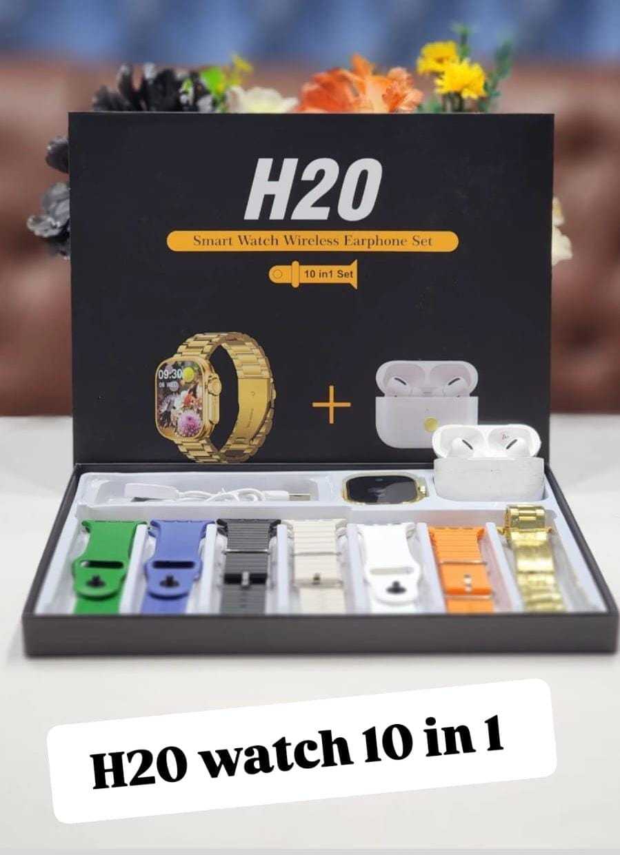 H20 Smartwatch with 7 Straps + Air Pods + Protective Watch Cover – Premium Smart Bundle